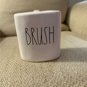 Rae Dunn White Brush Holder